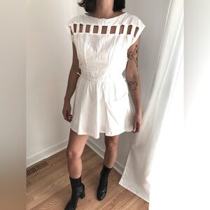 Adorable 1980’s Cotton Cut-Out Mini Dress